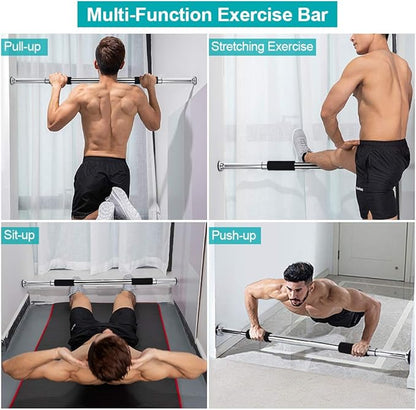 Doorway Pull Up Chin Up Bars for Doorway, Adjustable 24.5 to 36 Inches Upper Body Workout Rod Heavy Duty Home Gym Exercise Fitness Door Exercise Bars
