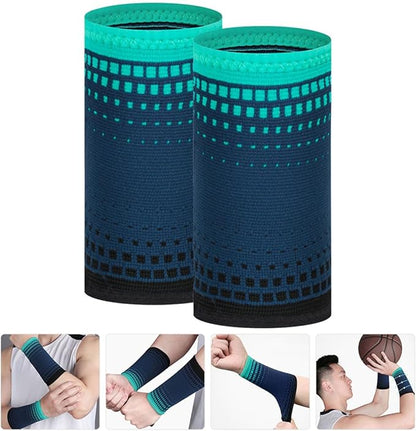 2pcs Weightlifting Wrist Wraps Compression Knitted Portable Wrist Supports Fitness Training Brace for Gym Exercise