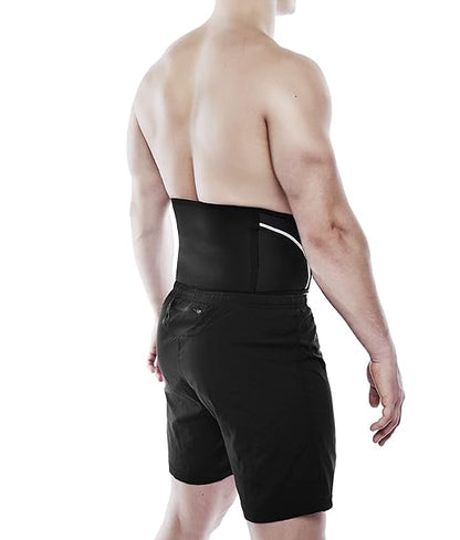 Rehband Back Support Black, Lower Back Support Belt made of 5mm SBR/Neoprene, Stabilization Belt for Back & Lumbar Spine for Sports & Daily Life