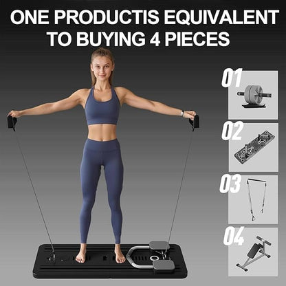 Upgraded AB Roller Wheel Workout Board with Elbow Support, Auto Rebound Abdominal Board, Core Trainer, Abdominal Exercise Machine, Workout Equipment