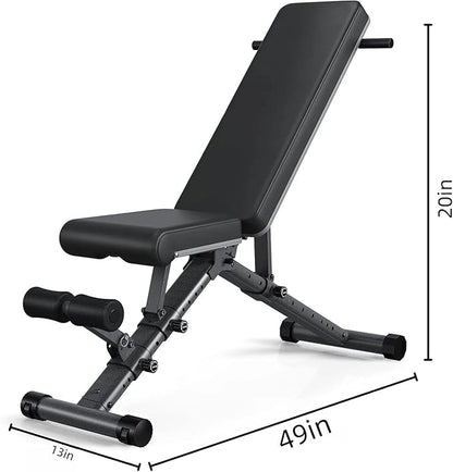 BARWING Adjustable Weight Bench Workout Bench, 1000/1300 LBS Heavy Duty Incline Decline Bench for Home Gym, Easy Assembly Foldable Training Lifting Bench