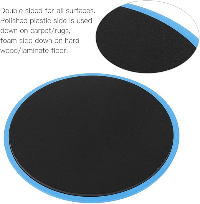 Fitness Sliding Discs ABS Material, 2 Pack, Effective Core Training Equipment for Home Gym Aerobics and Calisthenics in Pink, Black, Red, Blue, Green, Orange