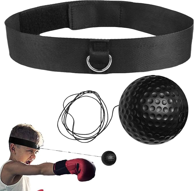 Reaction Balls Training Set - 3-Size Ball Pack, React Reflex Balls All Ages Headband, Free Cord, Child Boxing Training Headband ReactBall | Portable Fitness Reflex Ball for Home Gym Outdoor