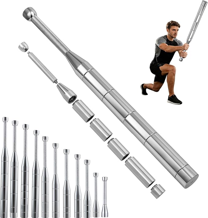 Adjustable Macebell Set - 6-in-1 & 11-in-1 Steel Indian Clubs for Shoulder, Grip & Full Body Training - Includes Adjustable Weights (6.5-30.8 lbs), Forearm Strengthener & Grip Tester for Fitness, MMA, Rehab
