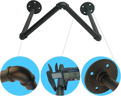 Balance Ball Holder Wall Mount,Balance Ball Half Rack Home Gym Studios Standing Half Ball Balance Trainer Shelf (Black)