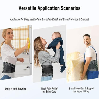 YAHA Back Brace for Lower Back Pain Relief for Women/Men with Lumbar Pad, Back Support Belt with 7 Stays for Heavy Lifting, Sedentariness, Breathable Lumbar Support for Herniated Disc, Sciatica - S