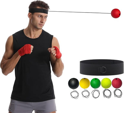 Boxing Reflex Ball with Adjustable Headbands,MMA Training Equipment,Punching Ball,Perfect for Fight Reaction,Hand Eye Coordination,Punching Speed,Agility,for Adults and Kids