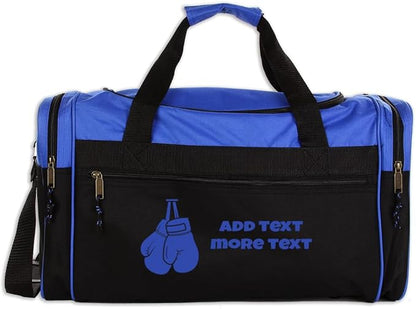 Personalized Sport Deluxe Duffel Bag With Custom Name & Text - Boxing