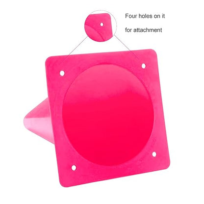 [10 Pack] Traffic Training Sports Cones, 12 Inch Orange Safety Cones, Soccer Basketball Cones for Drills, Plastic Marker Cones for Indoor/Outdoor Activity & Festive Events (Set of 10/24 Pack) (Pink)