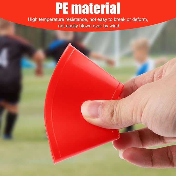 25pcs Soccer Cones for Sports Training, Mini Football Cones & Mesh Bag Flexible Agility Cones Premium Training Cones for Basketball Football Running Drills Sports Games Skating Kids