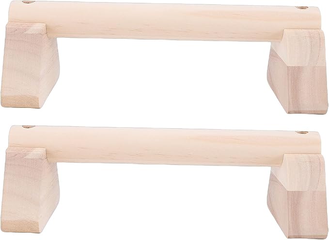 Wood Push Up Bars, Calisthenics Equipment with Base Non Slip Parallettes Bars Handstand Practice Support Pole Pushup Handles Fitness Blocks for Men and Women Strength Training