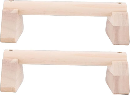 Wood Push Up Bars, Calisthenics Equipment with Base Non Slip Parallettes Bars Handstand Practice Support Pole Pushup Handles Fitness Blocks for Men and Women Strength Training
