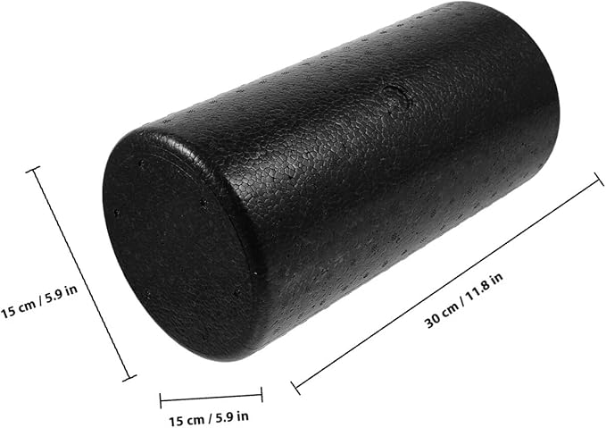 Homoyoyo Yoga Massage Roller Foam Epp Muscle Relaxation Stick 30x15cm Black Fitness Trigger Point Roller for Home Exercise and Muscle