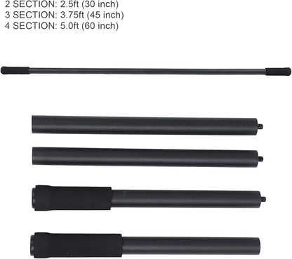 Dpofirs 5ft Yoga Stretching Stick, Adjustable Steel Exercise Pole with Foam Handles for Mobility & Balance Training