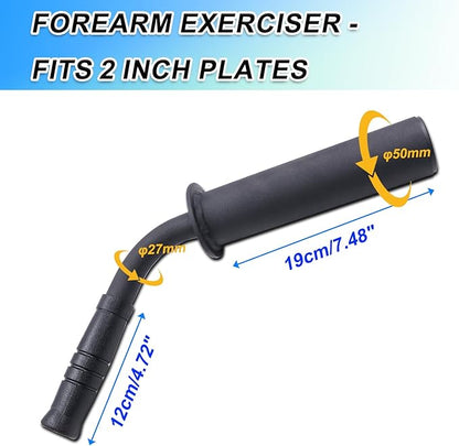 Wrist Strengthener Forearm Hammer Lever Bar for Arm Wrestling Exercises Fits 2" or 1" Plates Arm Grip Workout Strength Trainer Forearm Exerciser