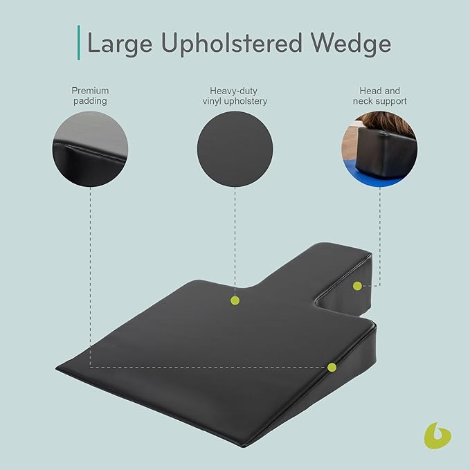 Balanced Body Large Upholstered Wedge, Exercise Equipment for Pilates Reformer, Workout Pad for Floor Exercises, Ideal for Athletes and Physical Therapy, Pilates Home Gym or Studio Use