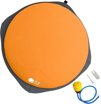workout equipment for home，boso balancing ball，half ball balance trainer，core training equipment， 27.5 inch Yoga Exercise Ball for Home Gym Core Training Anti-Skid Surface (Orange Heart-27.5'')