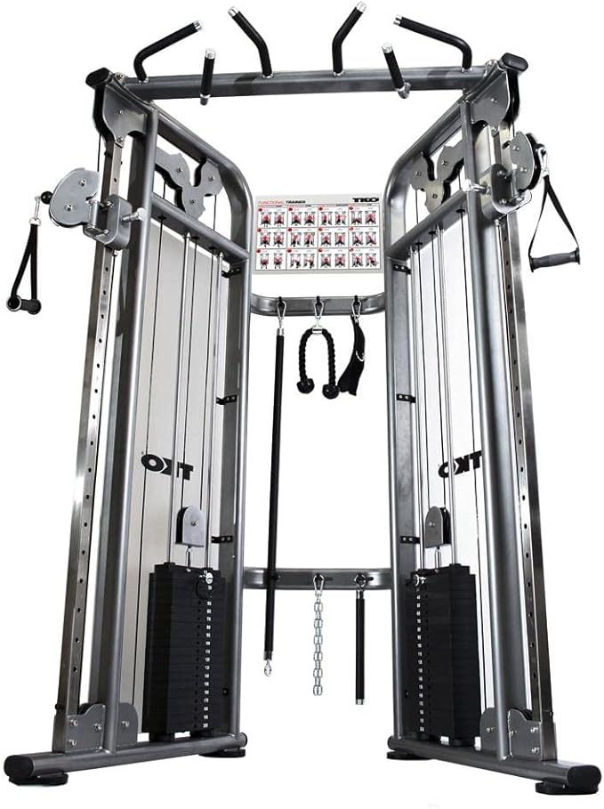 TKO Functional Trainer 9050 - Black Steel Functional Trainer with 420 lbs Resistance