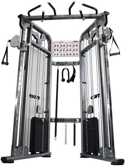 TKO Functional Trainer 9050 - Black Steel Functional Trainer with 420 lbs Resistance
