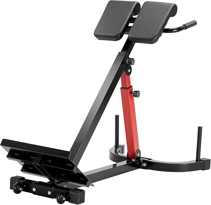VEVOR Multi-Functional Weight Bench for Full Body Workout, Roman Chair Hyperextension Bench, Adjustable & Foldable Equipment for Back Arm Core Ab Workout, Sit Up Exercise Machine for Home Gym