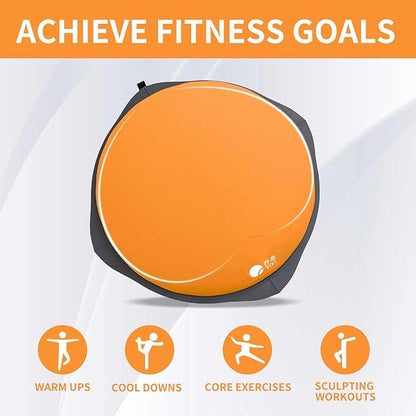 exercise balance ball, half a yoga ball, fitness ball, suitable for core stability training in home gyms, non-slip surface, and balance sports equipmen