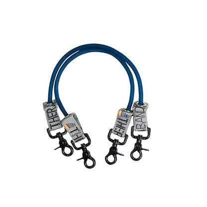 THERABAND Resistance Tubing with Connectors for Wall, Rehab & Wellness Station, Extra Heavy Level 5, Set of 2, 12-Inch Blue Tubing for Physical Therapy, Exercise, Rehab, Clinics & Pilates, Latex Tubes