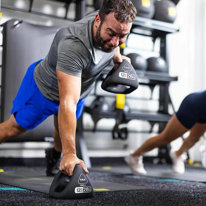 TRX YBell Neo Series 3-in-1 Kettlebell, Dumbbell and Push Up Bar Workout Equipment | Commercial Grade Neoprene Coated Surface | Perfect for Strength Training & Conditioning Workouts | Bundle