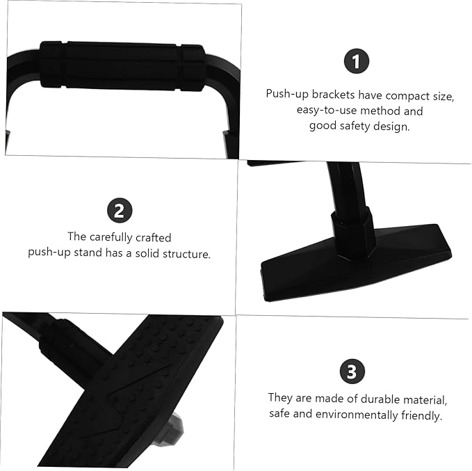 BESPORTBLE 2pcs Portable Gym Push-up Bar Home Exercise Accessories Fitness Supplies Reasonable Design