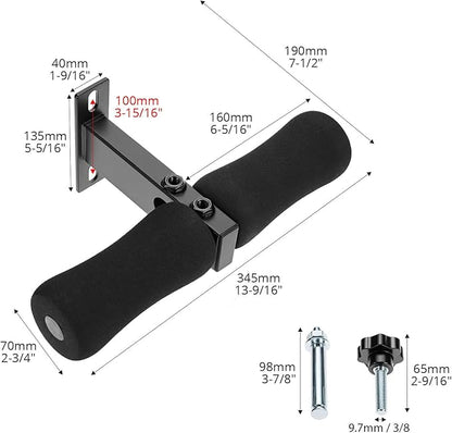 QWORK Wall Mounted Sit-Up Exercise Bar, Sit-ups Foot Holder, Steel Sit-Up Assistant for Abdominal Core Workout