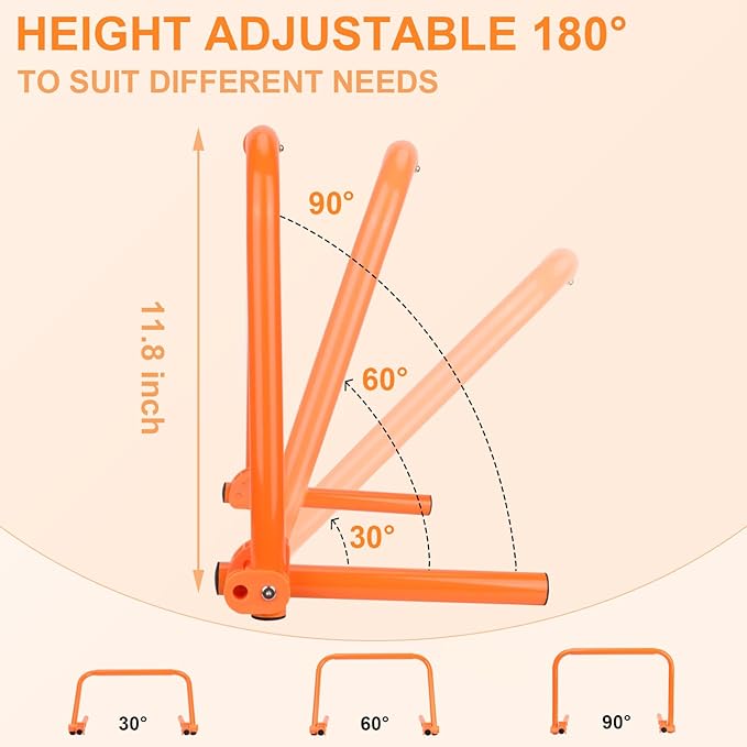 Hikeen Agility Speed Training Hurdles, Adjustable Agility Training Hurdles for Football, Basketball, Soccer Hurdles Training Equipment Set