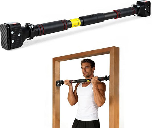 leikefitness Pull-Up Bar For Door Frame Chin Up Bar Upper Body Workout Adjustable Portable Training Pull-Up Bars Bars without Screw - Adjustable Width Locking Mechanism