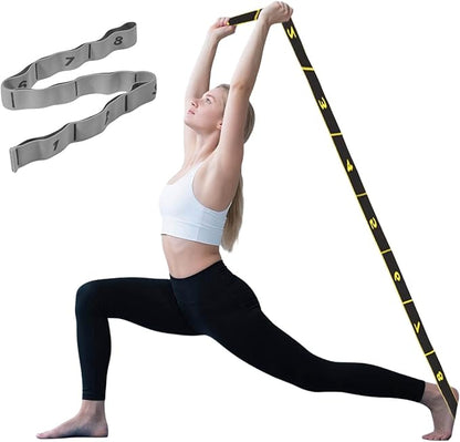 Resistance Bands for Working Out, 8-Levels Elastic Adjustable Exercise Band for Women and Men,Body Stretching,Yoga,Booty Legs,Pilates,Stretch Bands for Fitness,Training,Physical Therapy,Gym