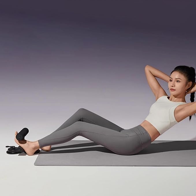 Sit Up Bar, Portable Sit Up Exercise Equipment with 2 Strong Suction Cups and Adjustable Foot Holder, Abdominal Core Trainer for Home Gym, Sit-Up Assistant Device for Abs Workouts & Core Exercises
