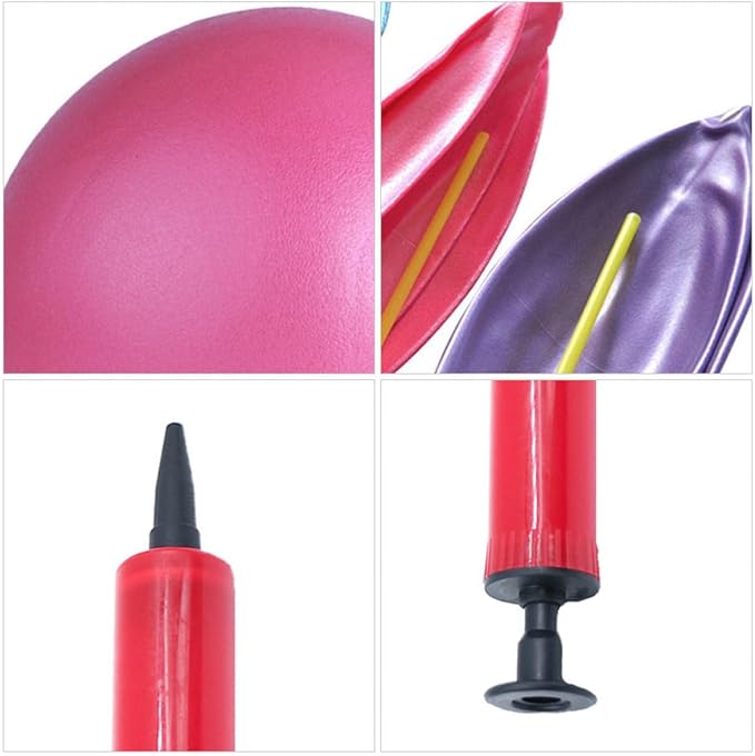 Thickened Frosted PVC Yoga Ball 25cm Mini Pilates Ball Set with Pump, Balancing Stability Trainer for Core Exercise and Fitness Training at Home Random Color