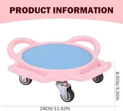 Ab Roller Wheel, 360° Rotating Women's Non-Slip Portable Multifunctional Ab Exercise Board with Mat for Home Workout