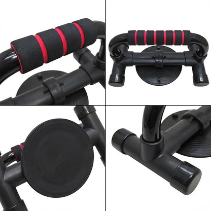 Push Up Stand with Suction Cup Base for Ultimate Anti-Slip Stability, Home Gym Equipment for Men & Women, Chest Workout with Comfort Foam Grips