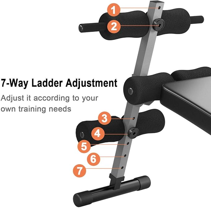 Goplus Adjustable Bench Sit up Bench Slant Board Decline Ab Bench Crunch Board