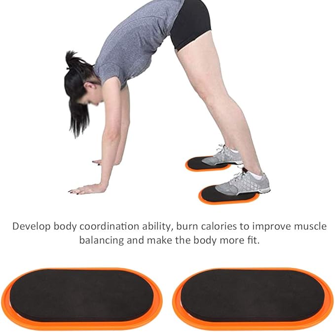 Workout Sliding Disc Sliders, 2 Pcs Core Stability Fitness Equipment, Yellow - Durable EVA and ABS Material, Full Body Muscle Training for Home and Gym