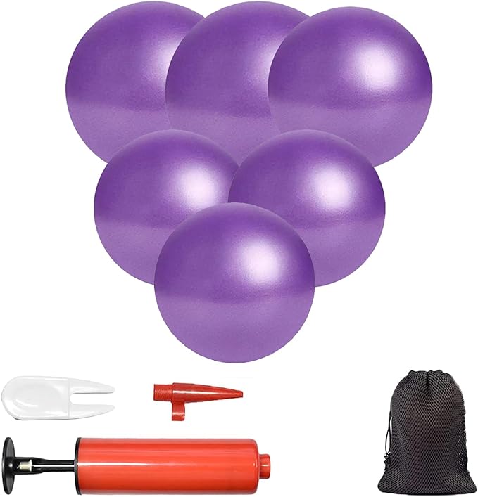 Mini Yoga Balls 9 Inch Exercise Pilates Therapy Balance Micropore Ball Barre Equipment for Home Stability Training Physical Core Training