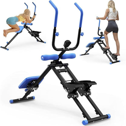 Stair Stepper and Ab Machine 2-in-1 Folding Vertical Climber Exercise Machine & Ab Workout Equipment Quickly Switch, Home Gym Equipment for Full Body Cardio Workout, 300LBS Capacity
