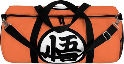 Anime Gym Bag for Women Men - Large Capacity Waterproof Workout Fitness Travel Sports Bags Fashion Street Camping Expandable Carry On Duffle Bag For Couple (Orange DZB)