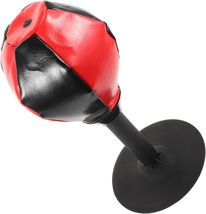 PRETYZOOM Desktop Boxing Speed Ball Reaction Training Bag, Red Reflex Boxing Equipment for Adults, Professional Punching Bag for Home Gym Stress Relief and Daily Workout
