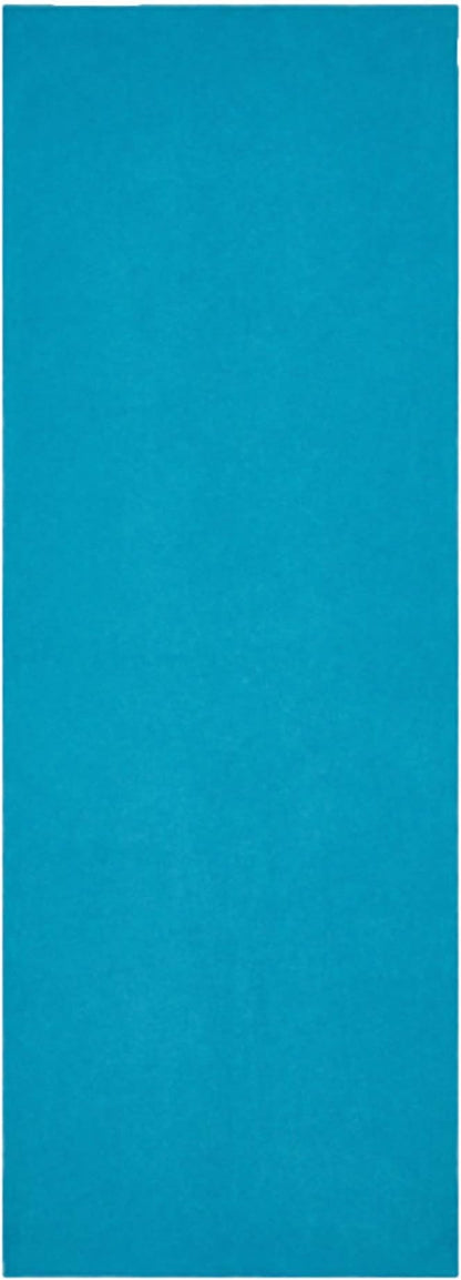 Private Island Hot Yoga Beach Mat Towel Non Slip Recycling Microfiber Quick Dry Compact Sand Water Sports Gym Picnic Blanket Outdoor Camping 24”x68” (Blue, Large)