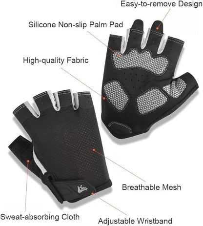 FGSS Workout Gloves for Women Exercise Gloves for Weight Lifting Fitness Cycling Gym Training with Grip Cushion Pads