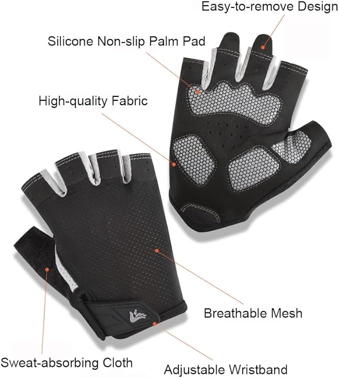 FGSS Workout Gloves for Women Exercise Gloves for Weight Lifting Fitness Cycling Gym Training with Grip Cushion Pads