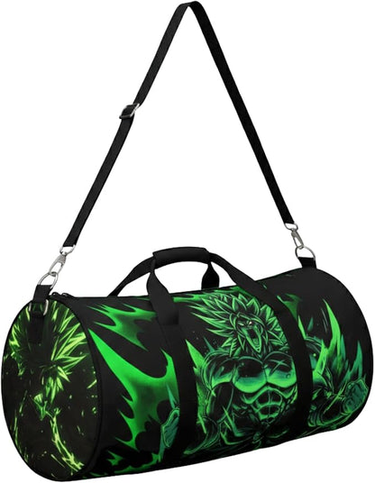 Anime Gym Bag for Women Men - Large Capacity Waterproof Workout Fitness Travel Sports Bags Fashion Street Camping Expandable Carry On Duffle Bag For Couple (Green DBZ) PTY