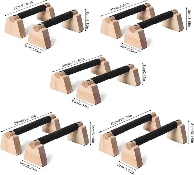 Calisthenics Bars Push Up Bar 1 Pair Wooden Solid Wood Bracket Durable Push-up Stand Non-slip Parallettes Bars Bodybuilding Fitness
