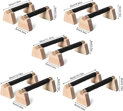 Calisthenics Bars Push Up Bar 1 Pair Wooden Solid Wood Bracket Durable Push-up Stand Non-slip Parallettes Bars Bodybuilding Fitness
