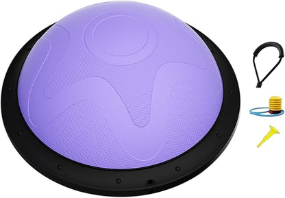 Half Exercise Ball Trainer, With Full Body Engagement, 46x19cm, Balance Training Ball, Half Core Exercise Equipment, Anti-Burst Material, For Men Women Family Home Yoga Studio Gym Workout