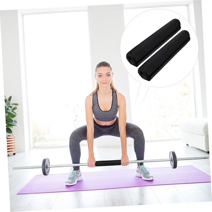 Toyvian 2Pcs Barbell Shoulder Protective Pads Thick Weight Lifting Cover for Squats Lunges Hip Thrusts High Grip Support for Neck Shoulder Comfort